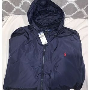 Polo Ralph Lauren Men's Hooded Windbreaker Jacket Blue 4XLT/4TGL